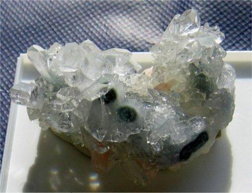 Heulandite on Calcite

Size: 7 x 5 x 4 cm
Source: Pune District (Poonah District), Maharashtra, India

This minerall is distinguished by numerous excellent transparent sparkling crystals. (Author: Leon56)