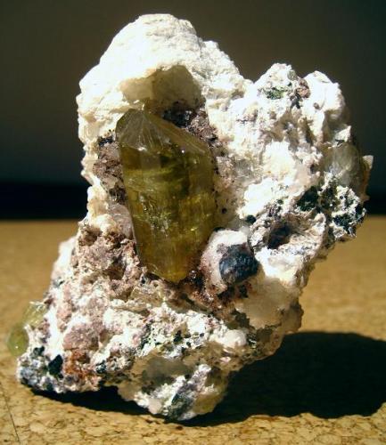 Fluorapatite. 
Cerro de Mercado Mine, Durango, Mexico. 
Specimen size 90 x 60 x 60 mm, crystal lenght 35 mm (Author: Tobi)