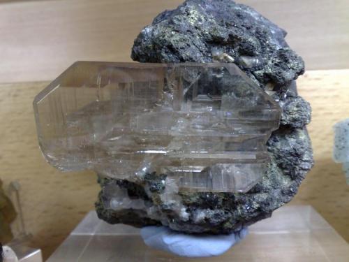Cerussite
Touissit, Oujda, Morocco 
Crystal size: 7 cm. (Author: Enrique Llorens)