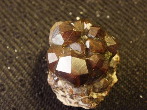 Very nice 6 cm Andradite garnet personally collected from Orogrande, New Mexico, USA - now on the White Sands Missile Range Museum collection. (Author: Darren)