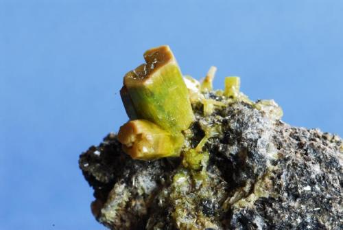 Piromorfita
El Horcajo, Ciudad Real, España
Cristal principal 1,3 cm (Autor: E. Llorens)