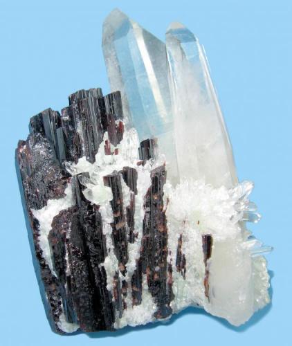Hübnerite, quartz
Pasto Bueno District, Pallasca, Ancash, Peru. Might be from Huayllapon mine
83 mm x 57 mm (Author: Carles Millan)