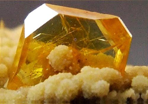 Wulfenite Mimetite
San Francisco Mine ( Cerro Prieto Mine) Cerro Prieto, Curcurpe, Municipio de Curcupe, Mexico
Wulfenite measures 5mm across. (Author: nurbo)