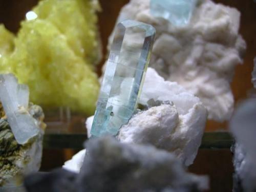 Aguamarina - Cristal de 7 x 1.5 cm - Shigar Valley - Skardu District - Pakistán (Autor: Diego Navarro)
