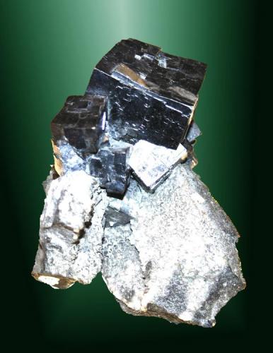 Galena
Joplin, Ellington, Reynolds Co., Missouri, EUA. Sweetwater (m).
Agregado irregular de cristales cúbicos en matriz (ejemplar de 1982).
7,7 x 6,3 x 6,0 cm. / cristal pral.:  3,0 x 2,9 x 3,1 cm. (Autor: Carles Curto)