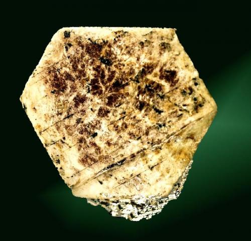 Corindón
Kleggåsen, Froland, Aust-Agder, Noruega.
3,4 x 2,7 x 1,0 cm. / cristall= 3,1 x 2,7 x 1,0 cm.
Cristal tabular de contorno hexagonal, con figuras triangulares de crecimiento, con areas ligeramente rojizas, con una pequeña matriz con biotita.
Ejemplar obtenido en 1985. (Autor: Carles Curto)