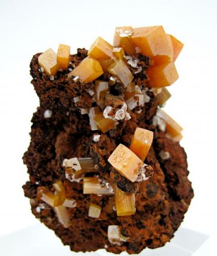 Wulfenite, mimetite
San Juan Poniente, Ojuela Mine, Mapimí, Mun. de Mapimí, Durango, Mexico
58 mm x 45 mm (Author: Carles Millan)