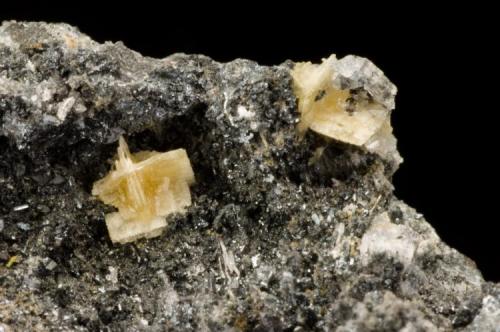 Sohngeite twin xls with Otjisumeite 
Tsumeb, Namibia
Size: Small Cabinet

Specimen: William Pinch Collection
Photo: Jeff Scovil & The RRUFF Project (Author: Pinch Bill)