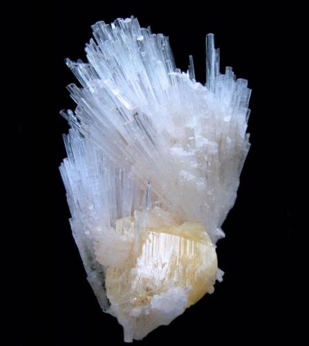 Powellite, scolecite
Yeola, Nasik District, Maharashtra, India
108 mm x 75 mm

Mindat.org Photo of the Day - 21st Apr 2012 (Author: Carles Millan)