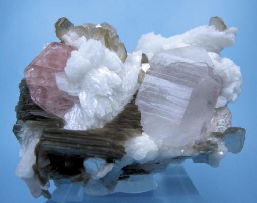 Fluorapatite, albite, quartz, mica
Shigar Valley, Skardu District, Baltistan, Gilgit-Baltistan, Pakistan
65 mm x 47 mm (Author: Carles Millan)
