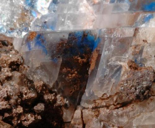 Kinoite in calcite
Knife River, St. Louis County, Minnesota, USA
Specimen 7 X 6 X 5 cm, Field of view 2 cm
A one time find of kinoite in calcite. (Author: John Nash)