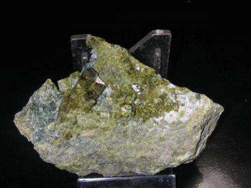 Epidote
Maryland Materials quarry, North East, Cecil Co., Maryland, USA
8 cm across (Author: John S. White)