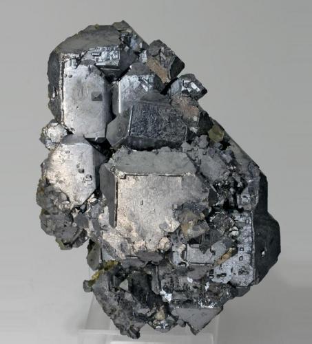 Galena
Ballard Mine, Baxter Springs, Tri-State District, Kansas, USA
Specimen size: 9.4 × 7.2 × 4.4 cm
Main crystal size: 3 × 3.1 cm
Photo: Reference Specimens (Author: Jordi Fabre)