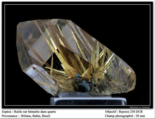 Rutile, hematite and quartz
Ibitiara, Bahia, Brazil
fov 20 mm (Author: ploum)