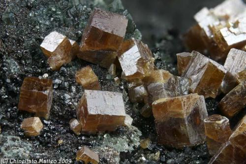 Perovskite
Rocca Sella, Almese, Susa Valley, Torino Province, Piedmont, Italy
7.66 mm area with several Perovskite cubic crystals (Author: Matteo_Chinellato)