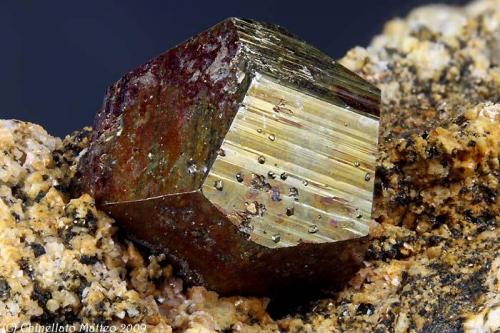 Pyrite
Traversella Mine, Traversella, Chiusella Valley, Canavese District, Torino Province, Piedmont, Italy
13.37 mm oxidized Pyrite crystal (Author: Matteo_Chinellato)