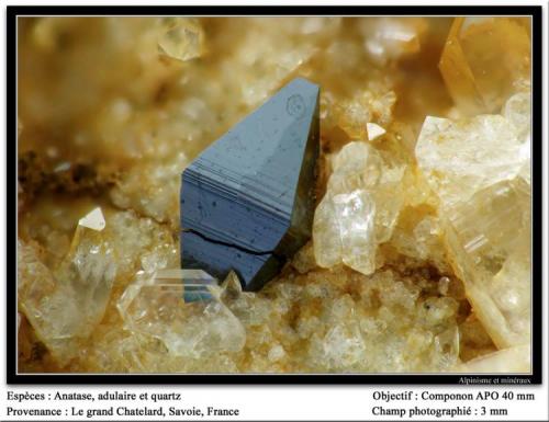 Anatase
Le Grand Chatelard, Savoie, France
fov 3 mm (Author: ploum)