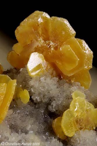 Wulfenite
Gorno, Riso Valley, Seriana Valley, Bergamo Province, Lombardy, Italy
3.23 mm orange Wulfenite crystal (Author: Matteo_Chinellato)