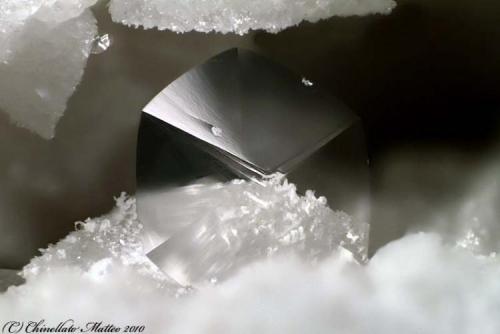 Brucite
Borcola Pass Quarry, Borcola Pass, Posina, Vicenza Province, Veneto, Italy
Very nice lenticular transparent 1.3 mm Brucite crystal (Author: Matteo_Chinellato)