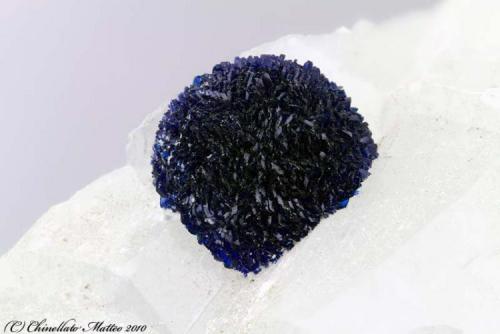 Azurite
La Facciata quarry, Carrara, Apuan Alps, Massa-Carrara Province, Tuscany, Italy
2.86 mm ball of dark Azurite (Author: Matteo_Chinellato)