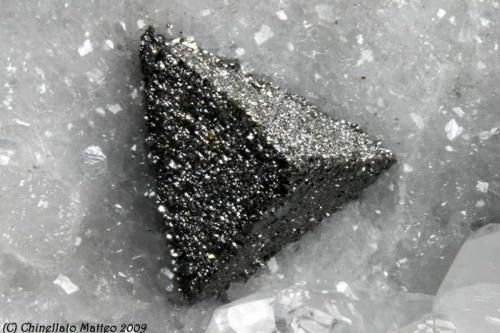 Tetrahedrite
Madielle Quarries, Massa, Apuan Alps, Massa-Carrara Province, Tuscany, Italy
2.63 mm perfect Tetrahedrite crystal (Author: Matteo_Chinellato)