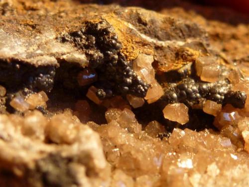 Piromorfita, Goethita<br />El Horcajo Mines, El Horcajo, Almodóvar del Campo, Comarca Campo de Calatrava, Ciudad Real, Castilla-La Mancha, Spain<br />Tamaño milimétrico, fotos en formato macro<br /> (Autor: javier ruiz martin)