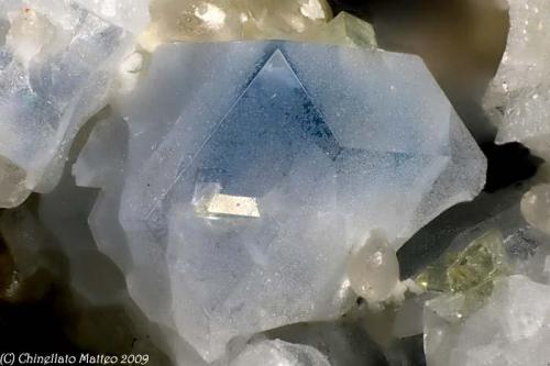 Hauyne
San Vito quarry, San Vito, Ercolano, Monte Somma, Somma-Vesuvius Complex, Naples Province, Campania, Italy
2.84 mm Hauyne blue dark-clear crystal. Collection & Photo M.Chinellato (Author: Matteo_Chinellato)