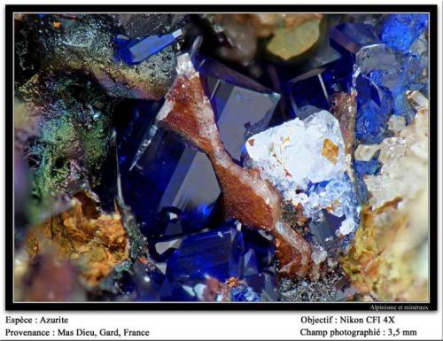 Azurite
Mas Dieu, Mercoirol, Gard, France
fov 3.5 mm (Author: ploum)