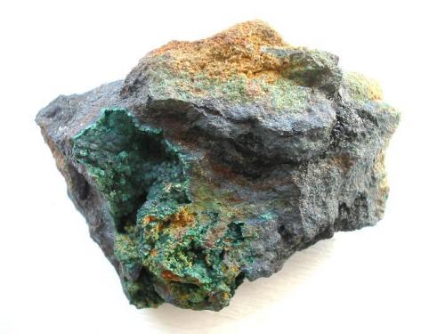 Malachite
Steinsberg sandstone quarry, Wrexen near Korbach, Hesse, Germany
3,5 cm
Malachite vugg on "thucholite" (a mixture of asphalt and some uraninite) in sandstone. Rare material. (Author: Andreas Gerstenberg)