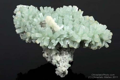 Aragonite
Giumentaro Mine, Ponte Capodarso, Caltanissetta Province, Sicily, Italy
Specimen of 86x61.87 mm of green Aragonite in columns crystals and yellow crystals in balls (Author: Matteo_Chinellato)