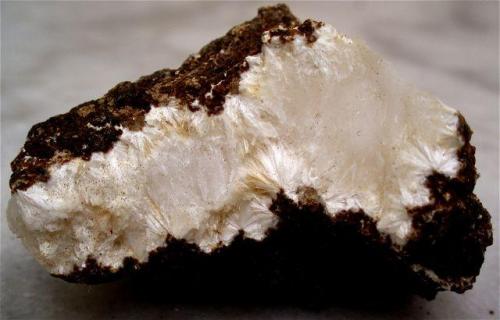 calcita, escolecita, basalto<br />Yacimiento de cuarzo y calcita, Barranco de Guayedra, Agaete, Gran Canaria, Las Palmas Province, Canary Islands, Spain<br />5x4x3 cm<br /> (Autor: María Jesús M.)
