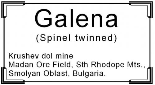 Galena
Krushev dol mine, Madan Ore Field, Sth Rhodope Mts., Smolyan Oblast, Bulgaria.
10 x 9 x 5 cm; 815 gram (Author: Louis Friend)