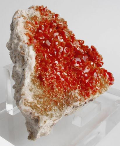 Vanadinite on Baryte
ACF mine area, Mibladen, Midelt, Khenifra Province, Meknes-Tafilalet Region, Morocco.
12 x 11 x 4 cm; 730 gram (Author: Louis Friend)