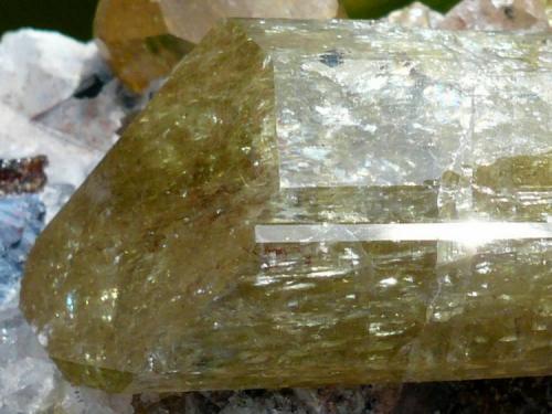 Apatito
Cerro Mercado, Durango, México.
Longitud del  cristal principal: 5 cm (Autor: nerofis2)