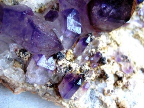 Amethyst
Brandberg, Erongo Region, Namibia
120 x 75 x 50 mm, largest crystal 25 mm (Author: Tobi)