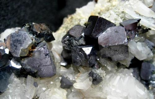 Galena, quartz
Madan ore field, Rhodope Mts, Smolyan Oblast, Bulgaria
Galena cubes ~ 1 cm (Author: Tobi)