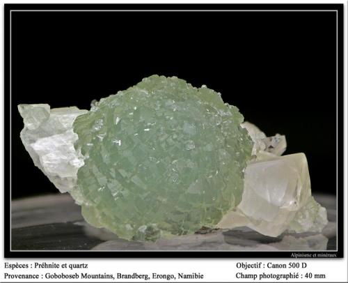 Prehnite
Goboboseb, Erongo, Namibia
fov 40 mm (Author: ploum)