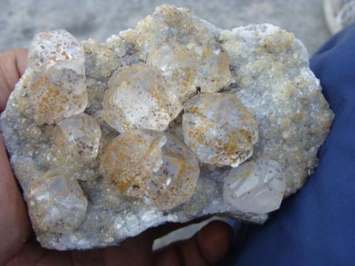 Calcite
Hercules Mine, Coahuila, Mexico
15 cms.
twinned crystals composed of 4 cm. (Author: javmex2)