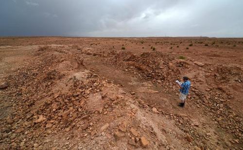 Esta vez nuestro trabajo fue cartografiar todas las canteras del área.
G. Sobieszek photo. (Autor: Josele)