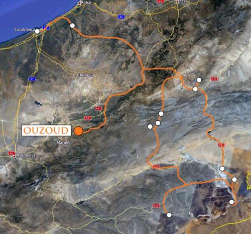 Después de varios días de visitas mineralógicas, nos tomamos unos días para visitas turísticas, ...bueno, casi turísticas.
Google Maps. (Autor: Josele)