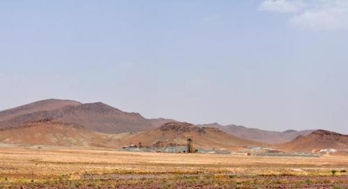 Vista de la mina Bouismas cerca de de Bou Azzer.
Fot. K. Dembicz. (Autor: Josele)
