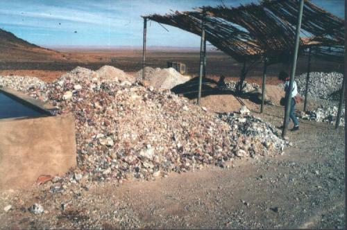 Fluorita de la Cantera Hamada
Jorf
Jebel Ougnat (Autor: Peter Seroka)