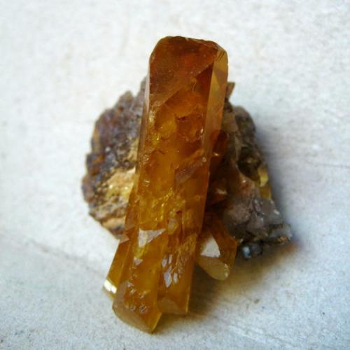 Baryte
Pöhla, Erzgebirge, Saxony, Germany
Size of the double-terminated crystal 40 mm (Author: Tobi)