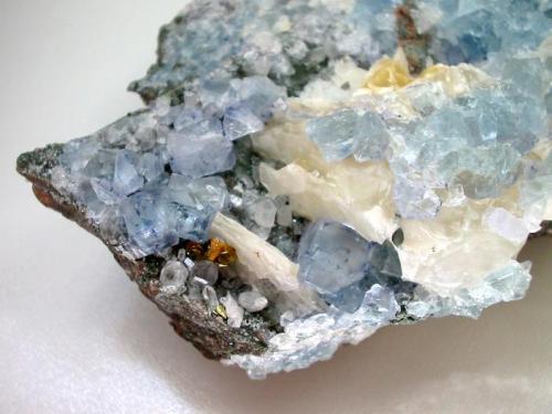 Fluorite, calcite, chalcopyrite
Breiter Berg quarry, Wurzen, Saxony, Germany
Crystals up to 12 mm
Self-collected in april 2012. (Author: Andreas Gerstenberg)