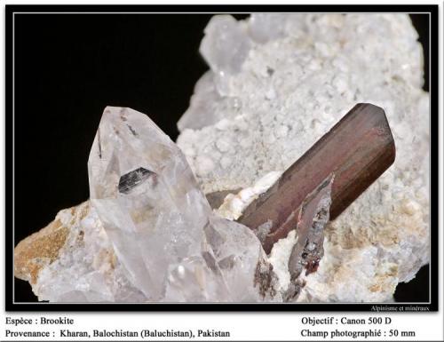 Brookite and quartz
Kharan, Pakistan
fov 50 mm (Author: ploum)