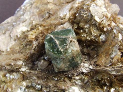 Quartz, Muscovite
Carrock Mine, Caldbeck fells, Cumbria
Apatite 15 mm
Apatite locality unknown, likely Russia or South America (Author: nurbo)