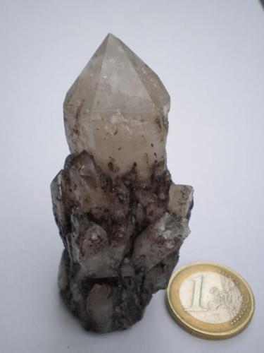 Cuarzo (variedad ahumado)<br />Vilar de Barbeitas, Sancovade, Vilalba, Comarca Terra Chá, Lugo, Galicia / Galiza, España<br />7 x 3 cm<br /> (Autor: Javier Arribas)