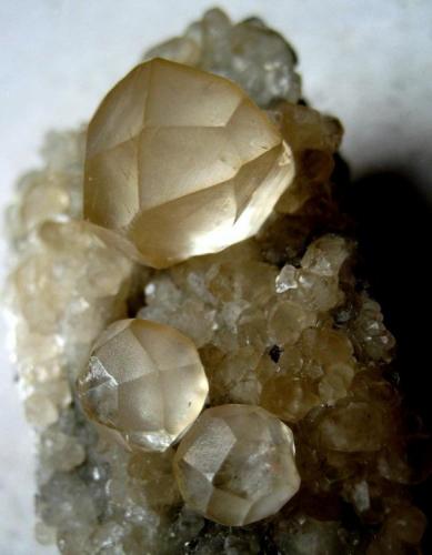 Calcite
La Cuerre Mine, Rionansa (Herrerías), La Florida mining area, Sierra de Arnero, Cantabria, Spain
Largest crystal 15 mm (Author: Tobi)