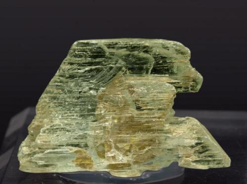 Spodumene (variety Hiddenite)
Stony Point (Hiddenite), Alexander County, North Carolina, USA
Specimen size: 3.2 × 2.2 × 0.8 cm.
Minor fluorescence short UV
Photo: Reference Specimens (Author: Jordi Fabre)