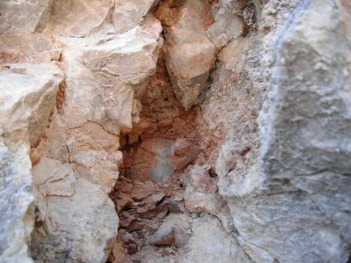 Calcita.<br />Pedrera Cal Ros (Pedrera Ballús), Cercs, Comarca Berguedà, Barcelona, Catalonia / Catalunya, Spain<br />7,5 x 3,5 x 3,5 cm.<br /> (Autor: Carles Rubio)